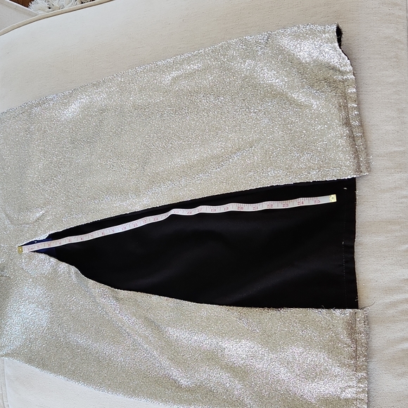 Vintage Silver Sparkle Shakespeare Dress Beaded Bodice - Picture 9 of 10